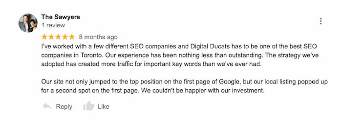 5 Star Google reviews are one indication of a good SEO agency