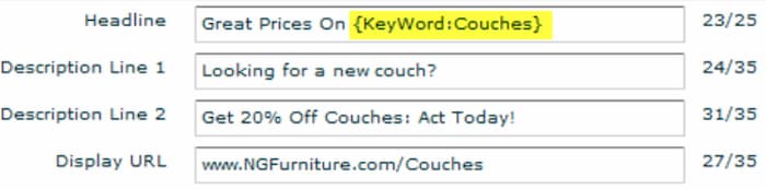 Dynamic keyword insertion is a PPC marketing strategy